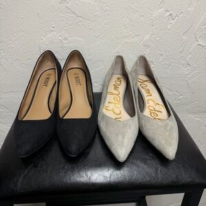 Set of Suede Kitten Heels